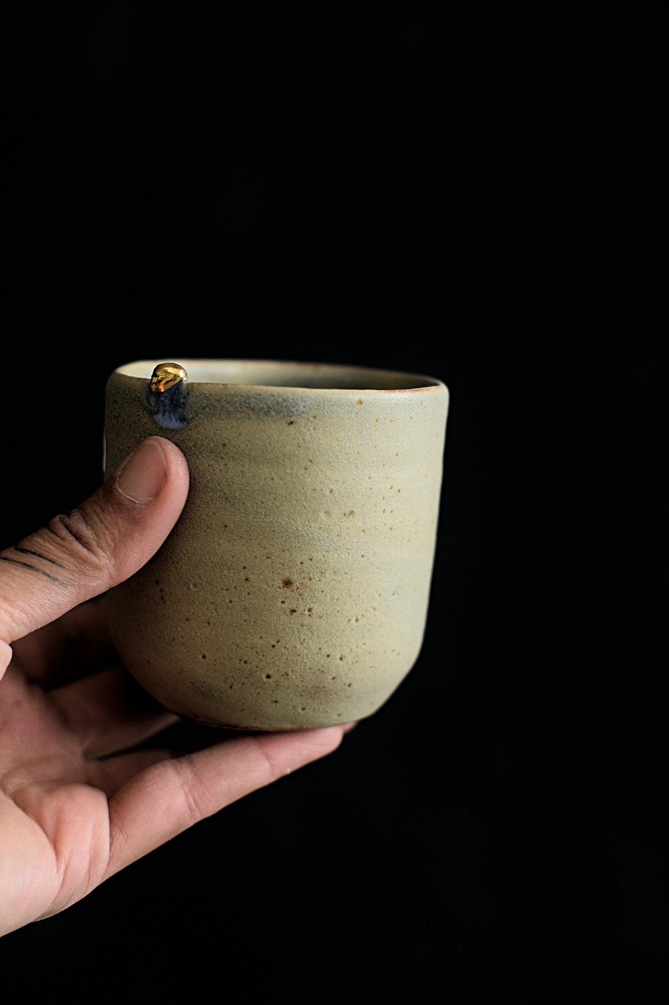 Terra Ceramics Prague Mamatchas šálek 200 ml zelená zlato