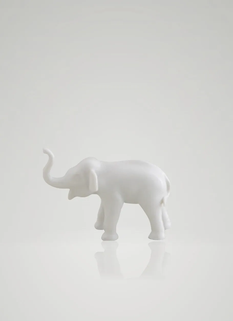 Augarten slůně stojící bílé porcelánová figurka