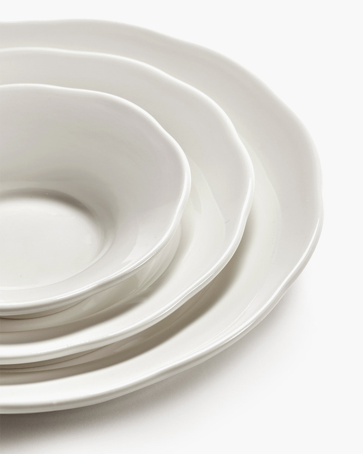 Serax Silhouette talíř hluboký S bílý porcelán