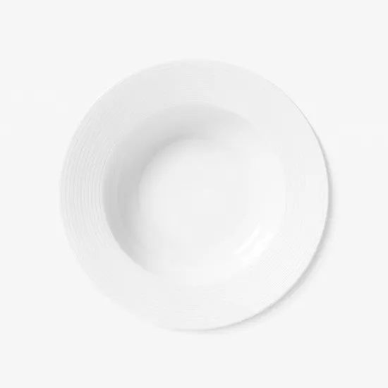 Augarten Plissée polévkový talíř 21 cm bílý