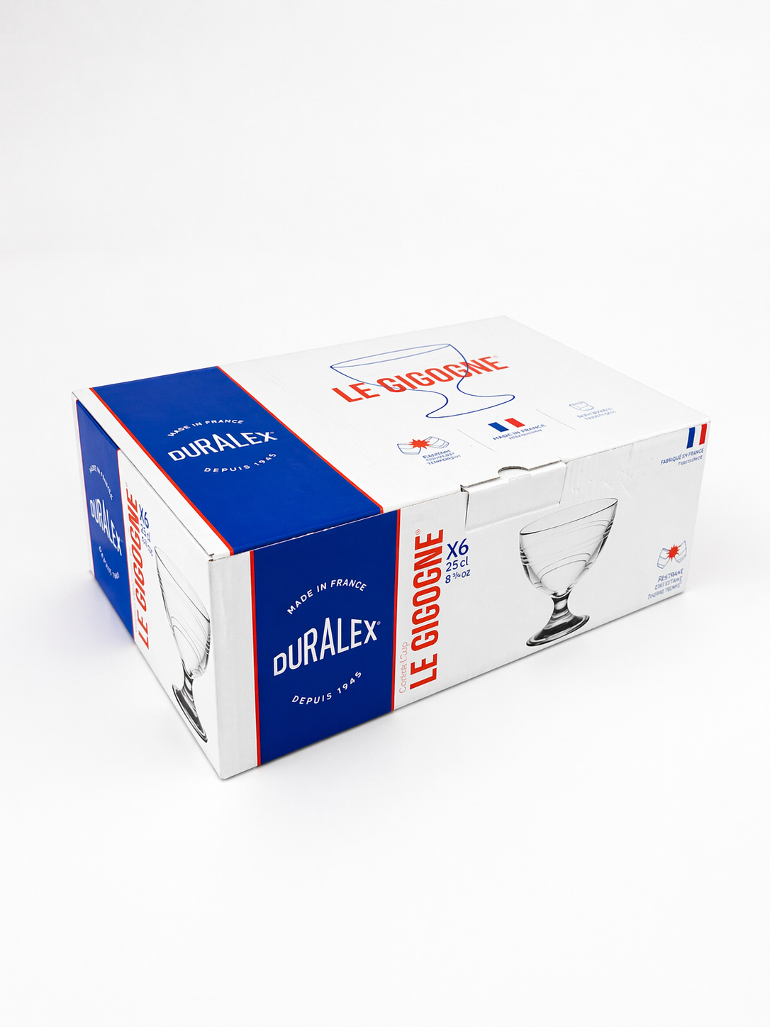 Duralex Gigogne pohár na zmrzlinu 25 cl 6 ks čirý