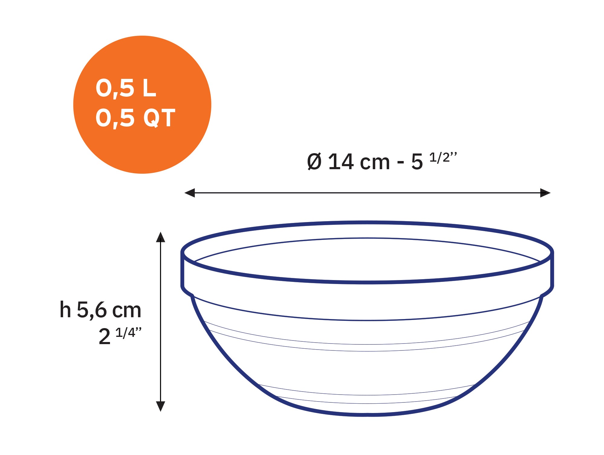 Duralex Le Gigogne skleněná miska 50 cl 14 cm zelená stohovatelná