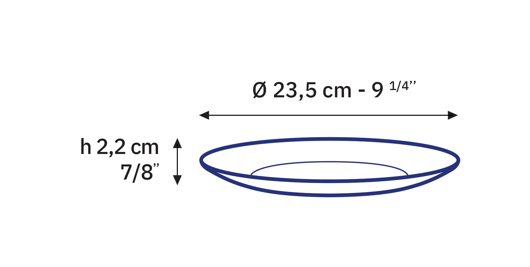 Duralex Lys talíř 23,5 cm safír 6 ks