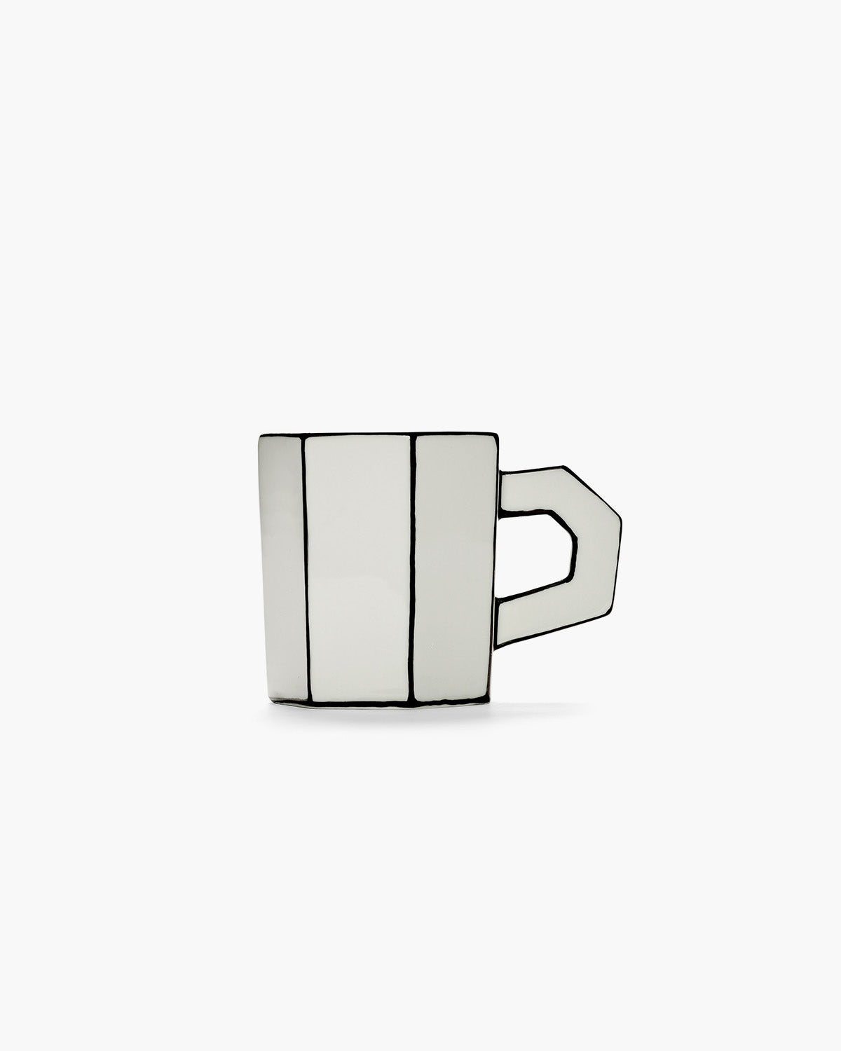 Serax Carte Blanche šálek na čaj bílo-černý porcelán