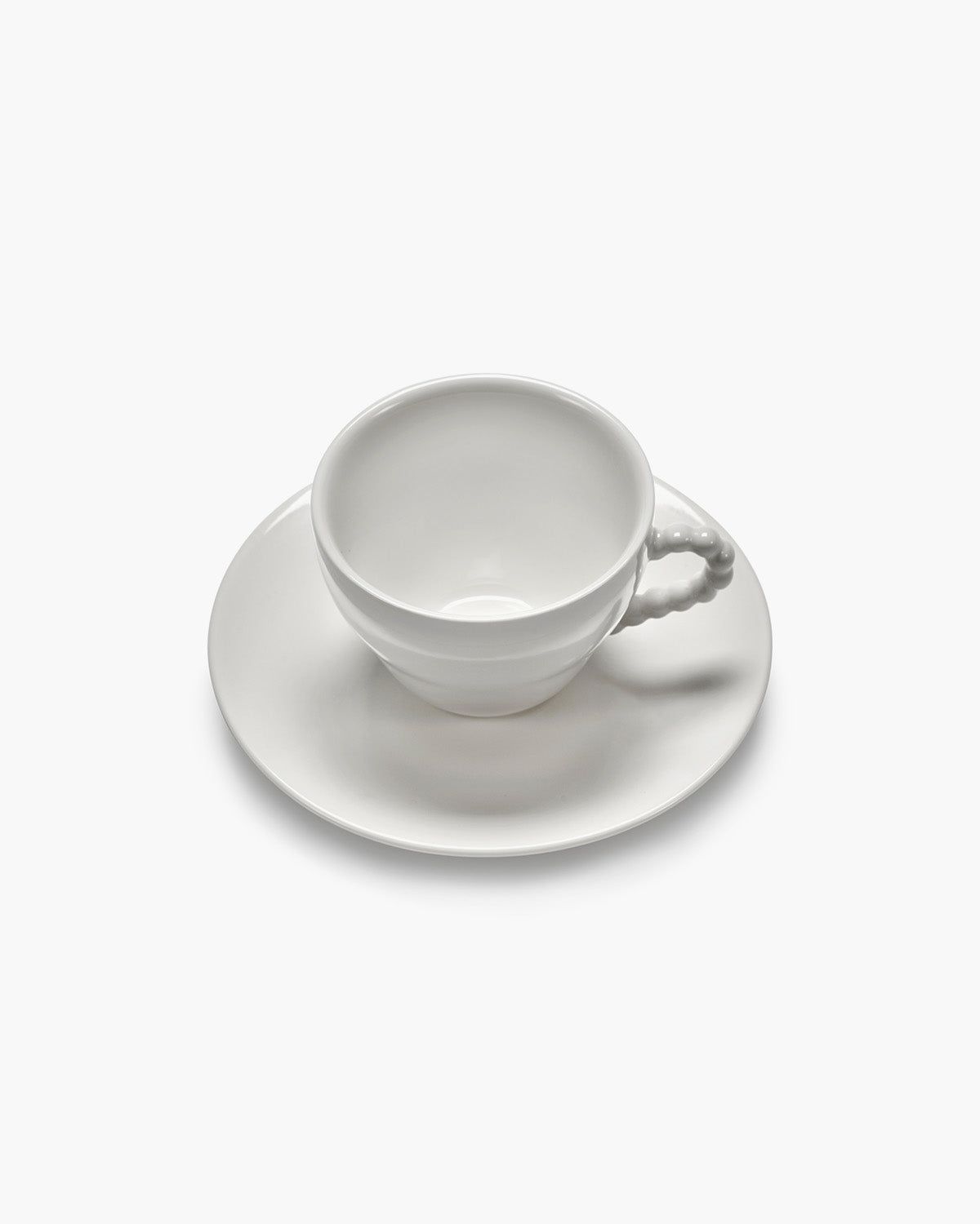 Serax Perle Fine šálek s podšálkem bílý porcelán