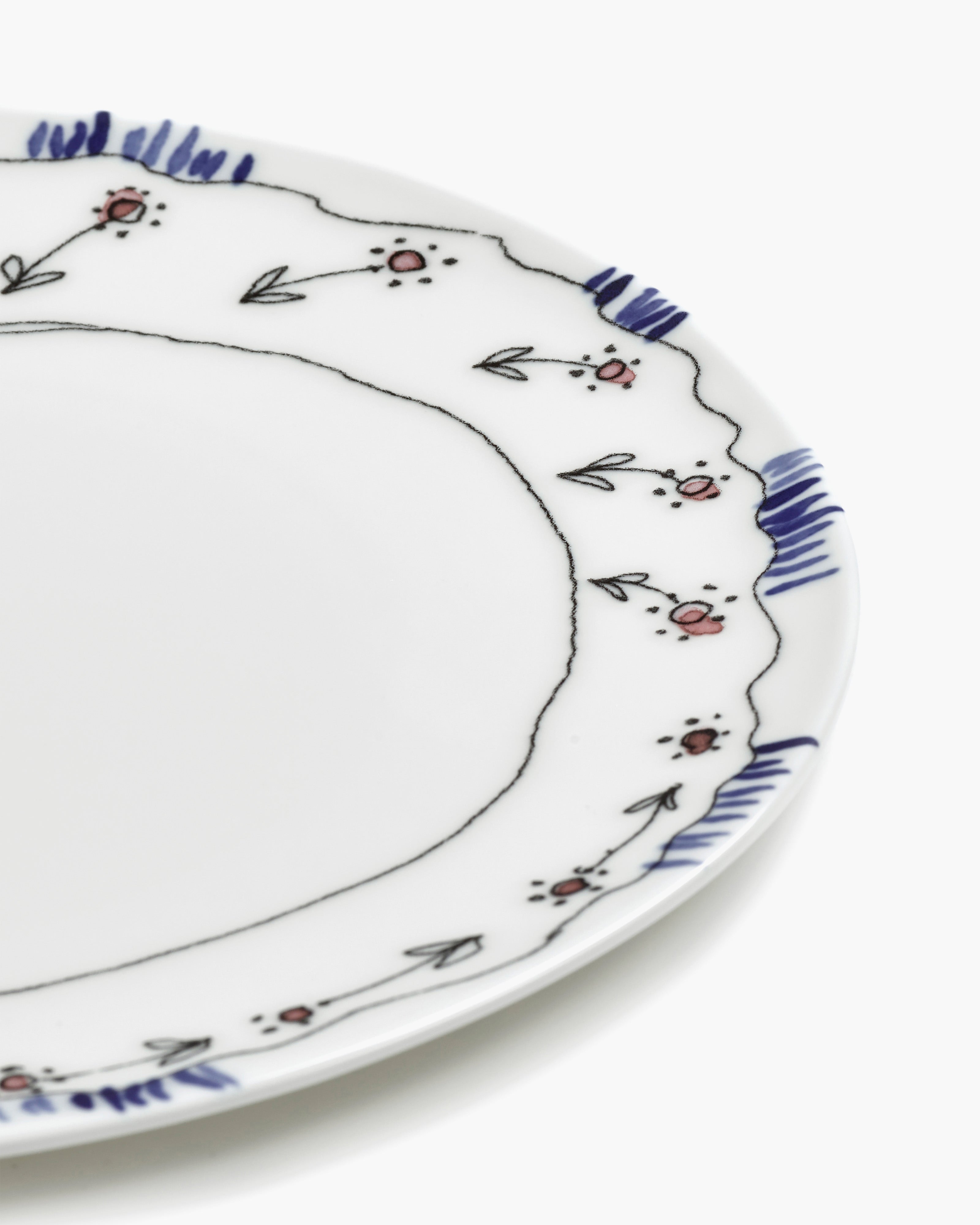 Serax Midnight Flowers talíř Anemone milk porcelán