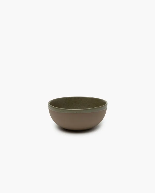 Serax Surface Kom L miska camo zelená kameninová
