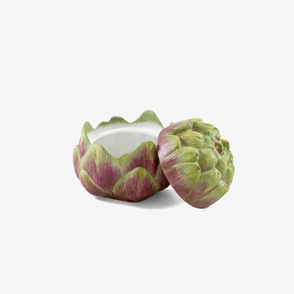 Augarten Artichoke Box porcelánová dóza zelená ručně malovaná