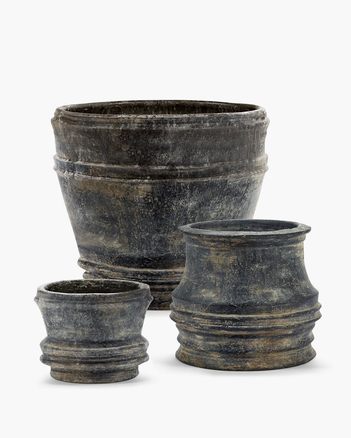 Serax Mesa Planter 01 M květináč černý kamenina