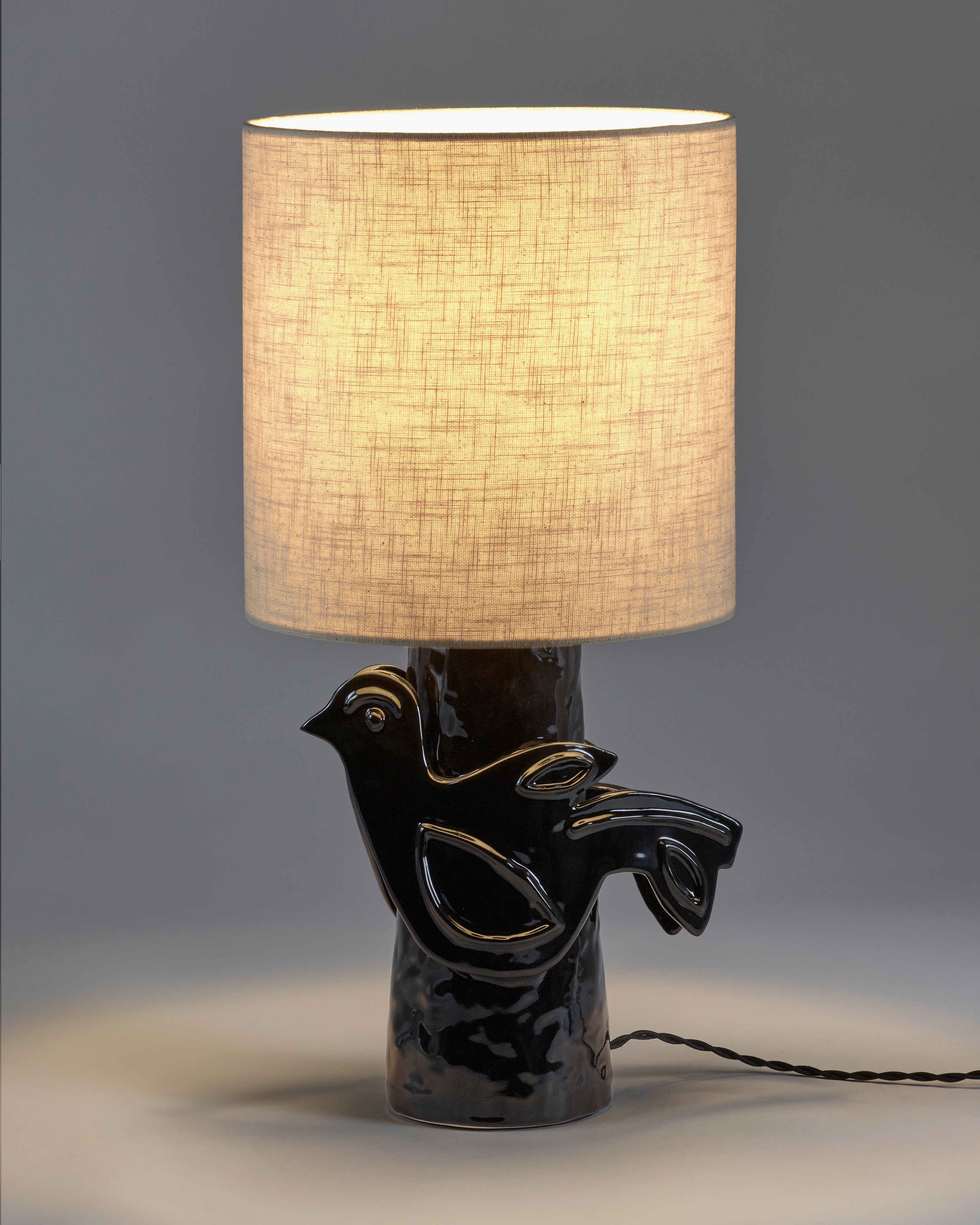 Serax Paloma stolní lampa černá béžová s holubicí