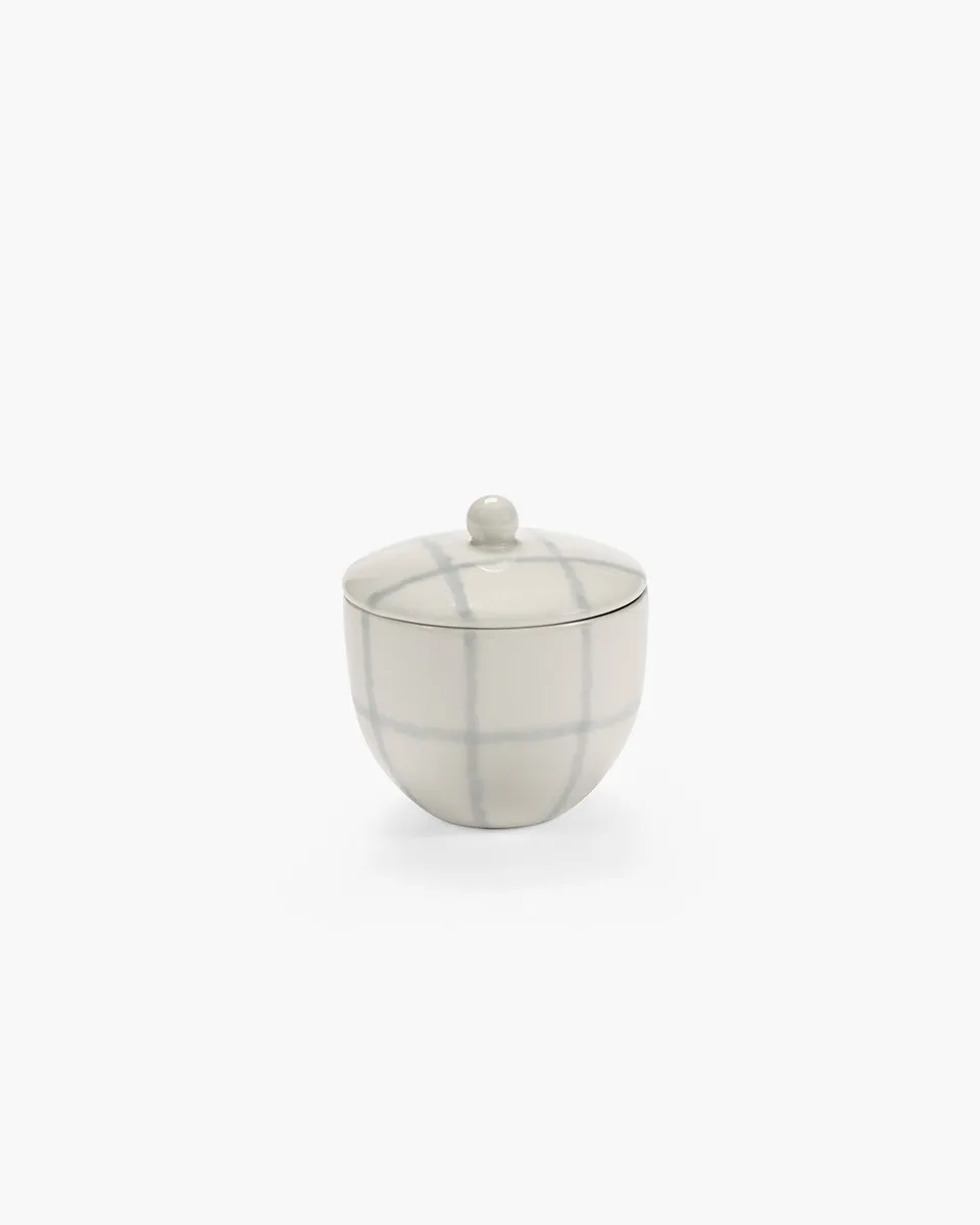 Serax Zuma cukřenka porcelán bílá se vzorem