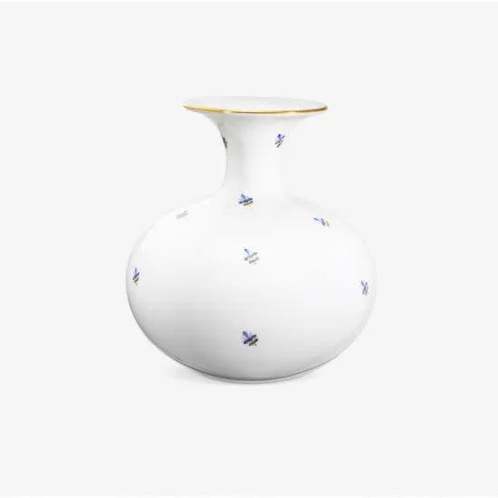 Augarten Elliptical váza 14 cm modrá porcelánová