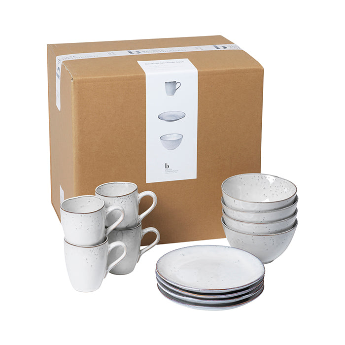Broste Copenhagen Nordic Sand Breakfast Set for Four sada