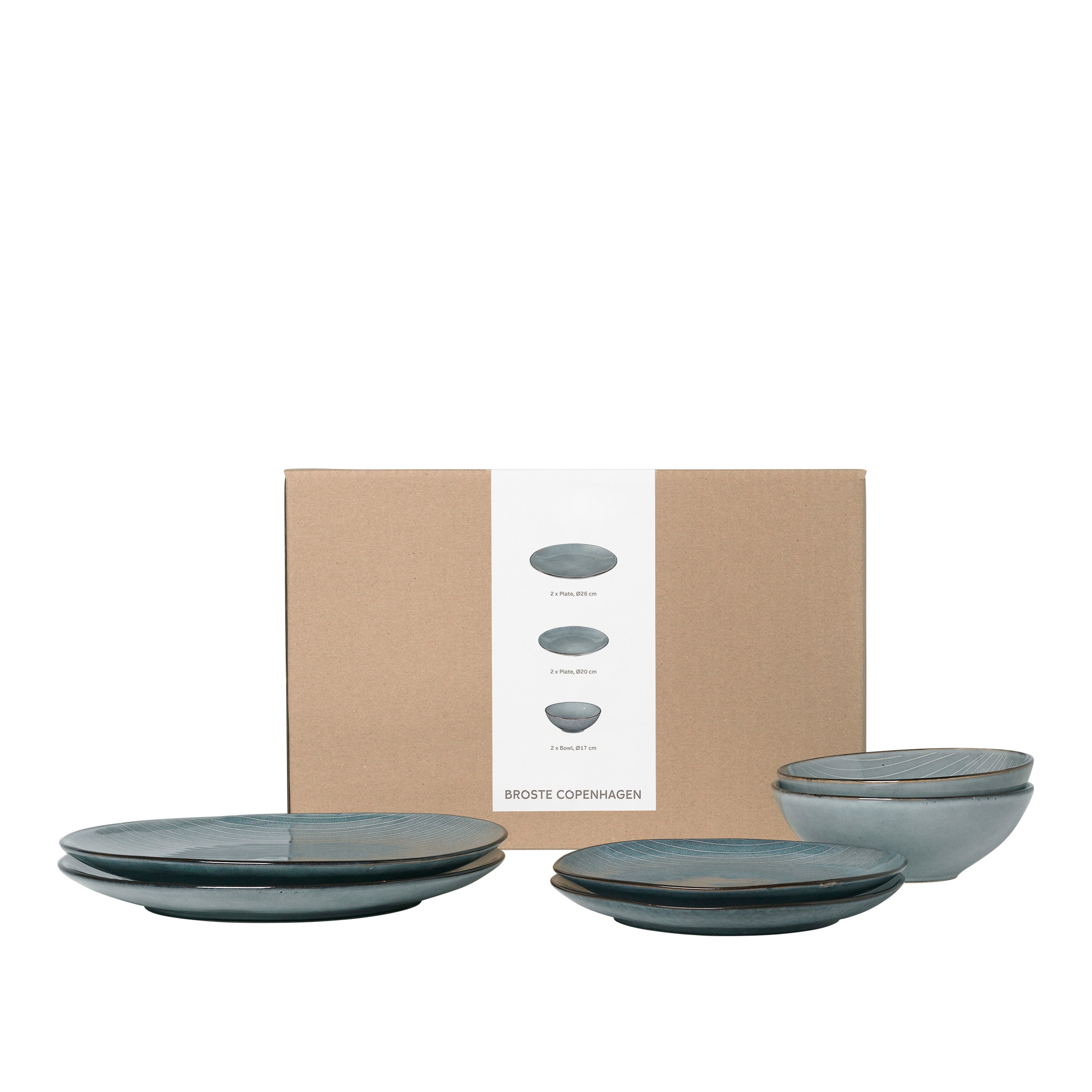 Broste Copenhagen Nordic Sea Dinner Set for Two sada keramická