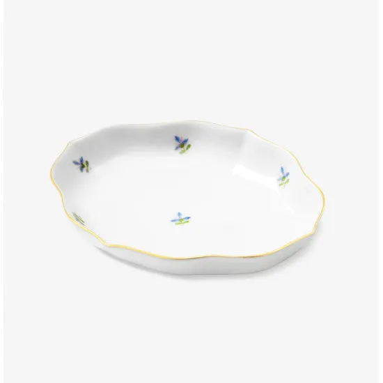 Augarten oválná mísa malá porcelán modrá chrpa