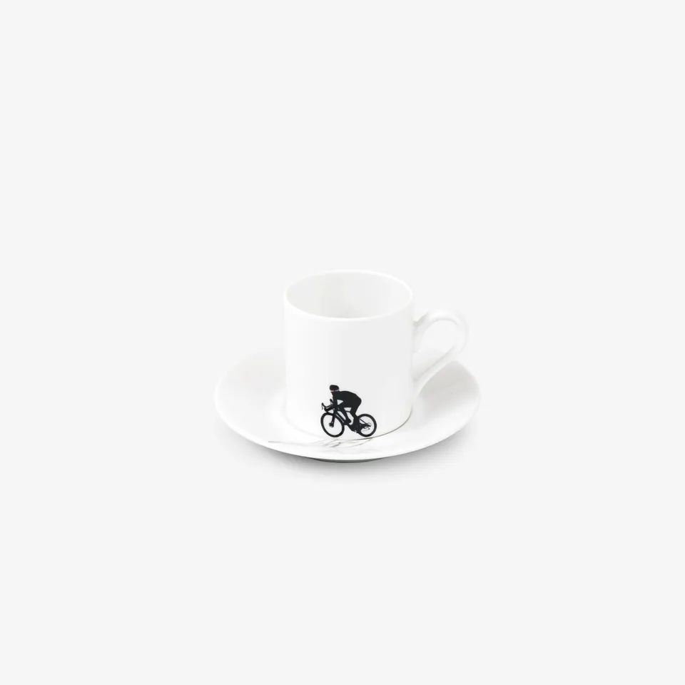 Augarten People Racing Cyclist espresso šálek černý