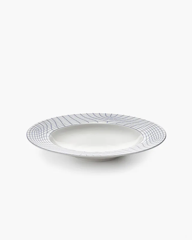 Serax Nido hluboký talíř L bílo-modrý porcelán