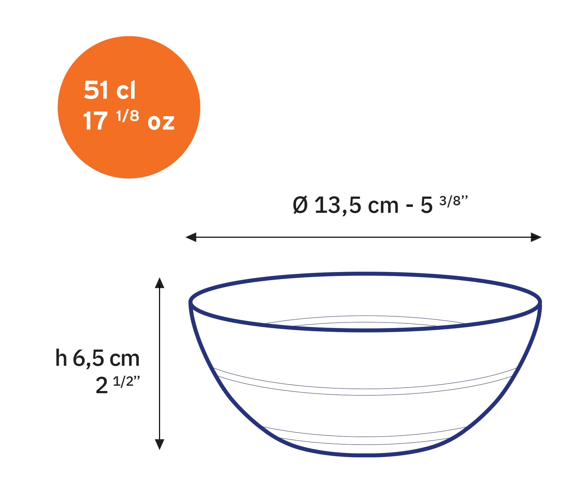 Duralex Le Gigogne miska skleněná 510 ml 6 ks čirá