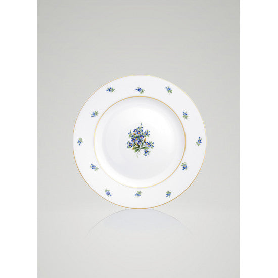 Augarten Schubert jídelní talíř 28 cm bílý pomněnka