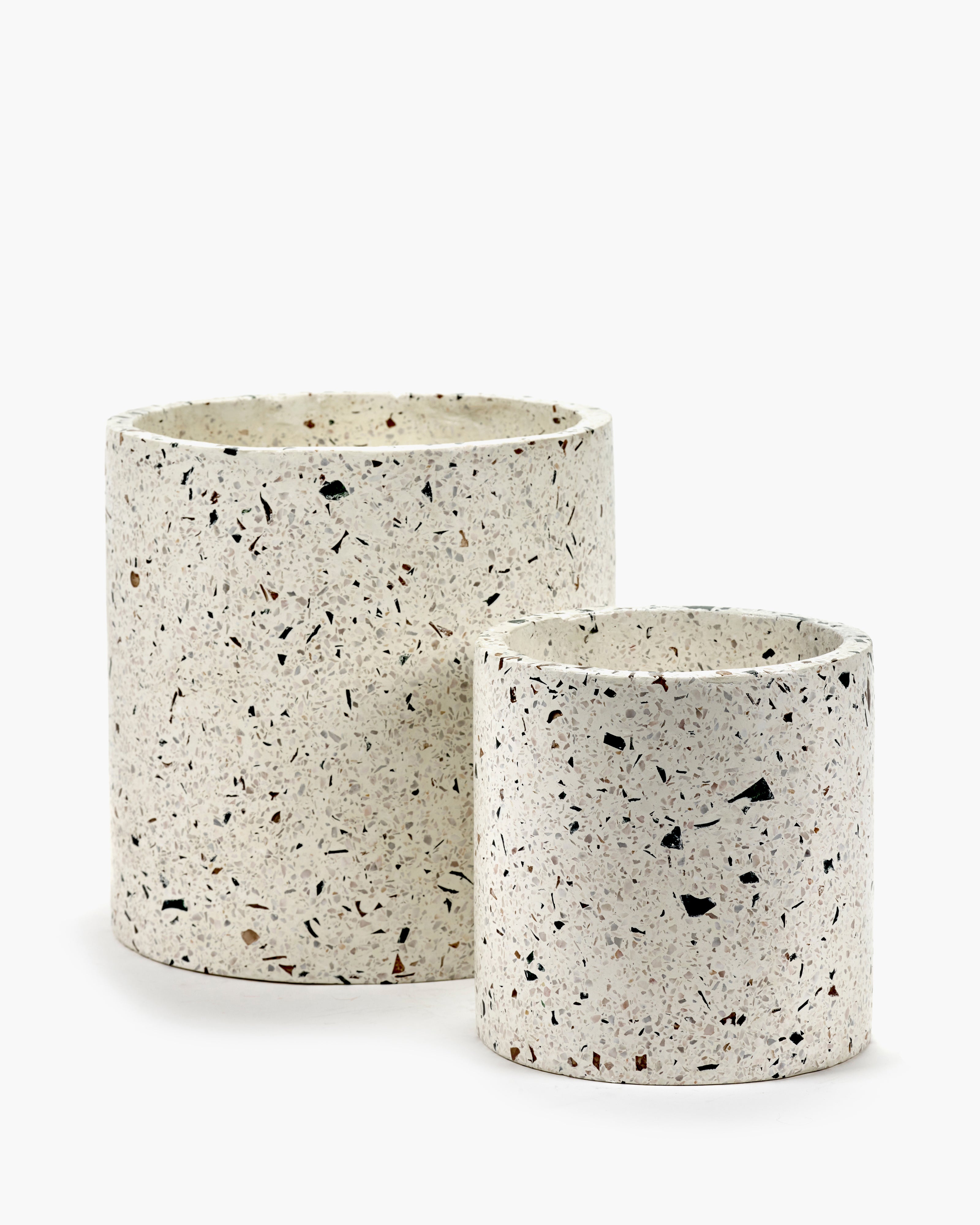 Serax Terrazzo S květináč bílý teracový