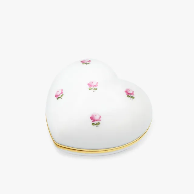 Augarten Heart Box krabička růžová porcelán
