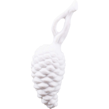 Augarten vánoční ozdoba šiška bílá biskvitový porcelán