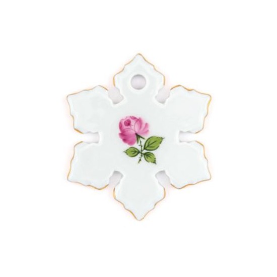 Augarten Vienna Rose vánoční ozdoba růžová porcelán