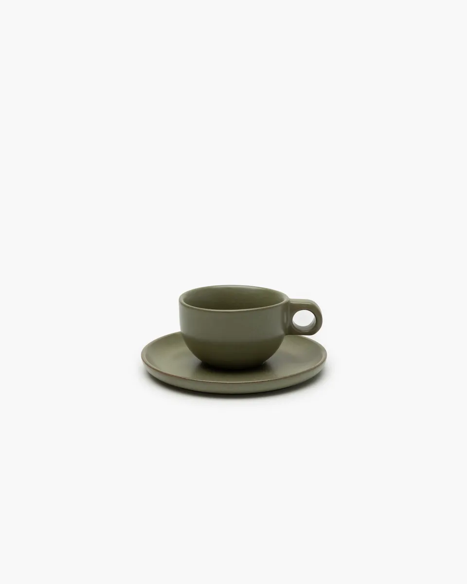 Serax Surface cappuccino šálek s podšálkem zelený