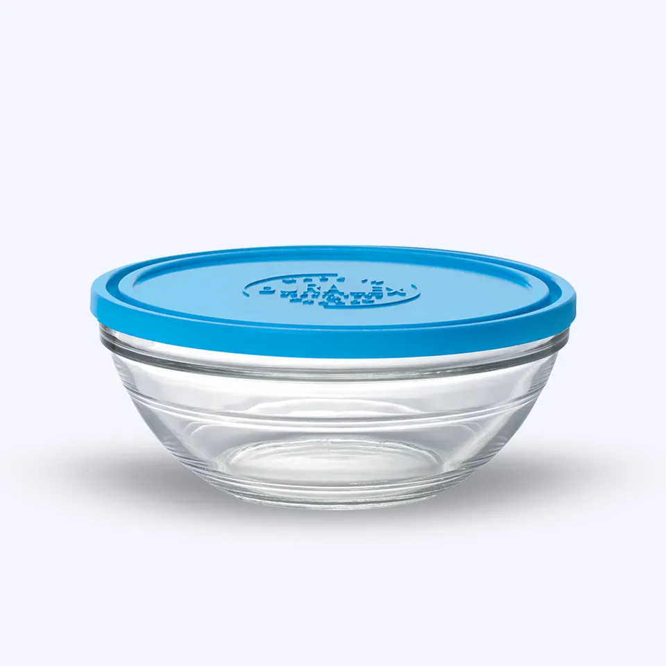 Duralex Freshbox dóza kulatá 2,4 l modré víko sklo