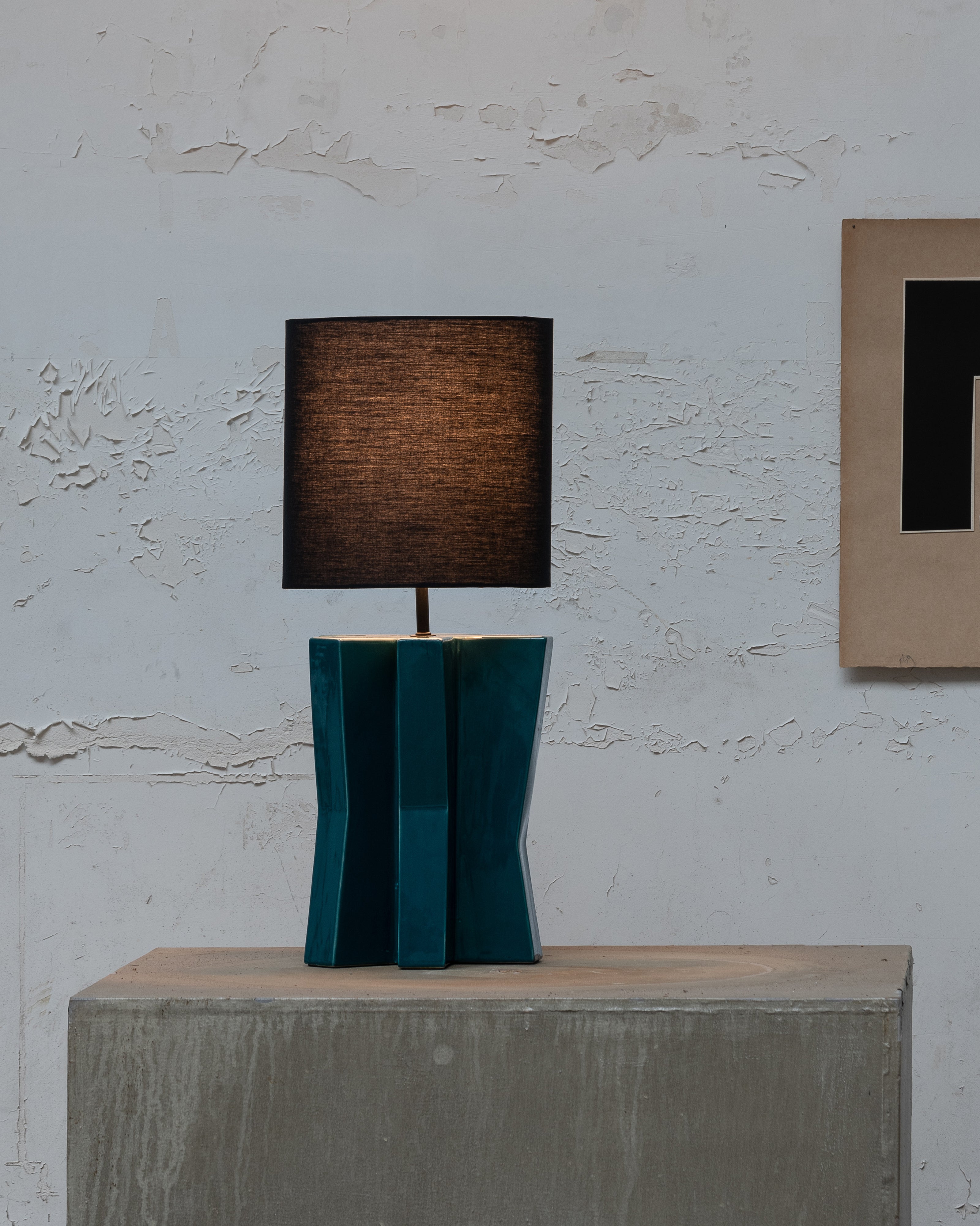 Serax Yucca °1 stolní lampa modro-černá keramická