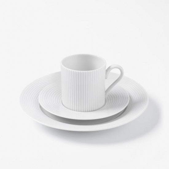 Augarten Plissée dezertní talíř 20 cm bílý porcelánový