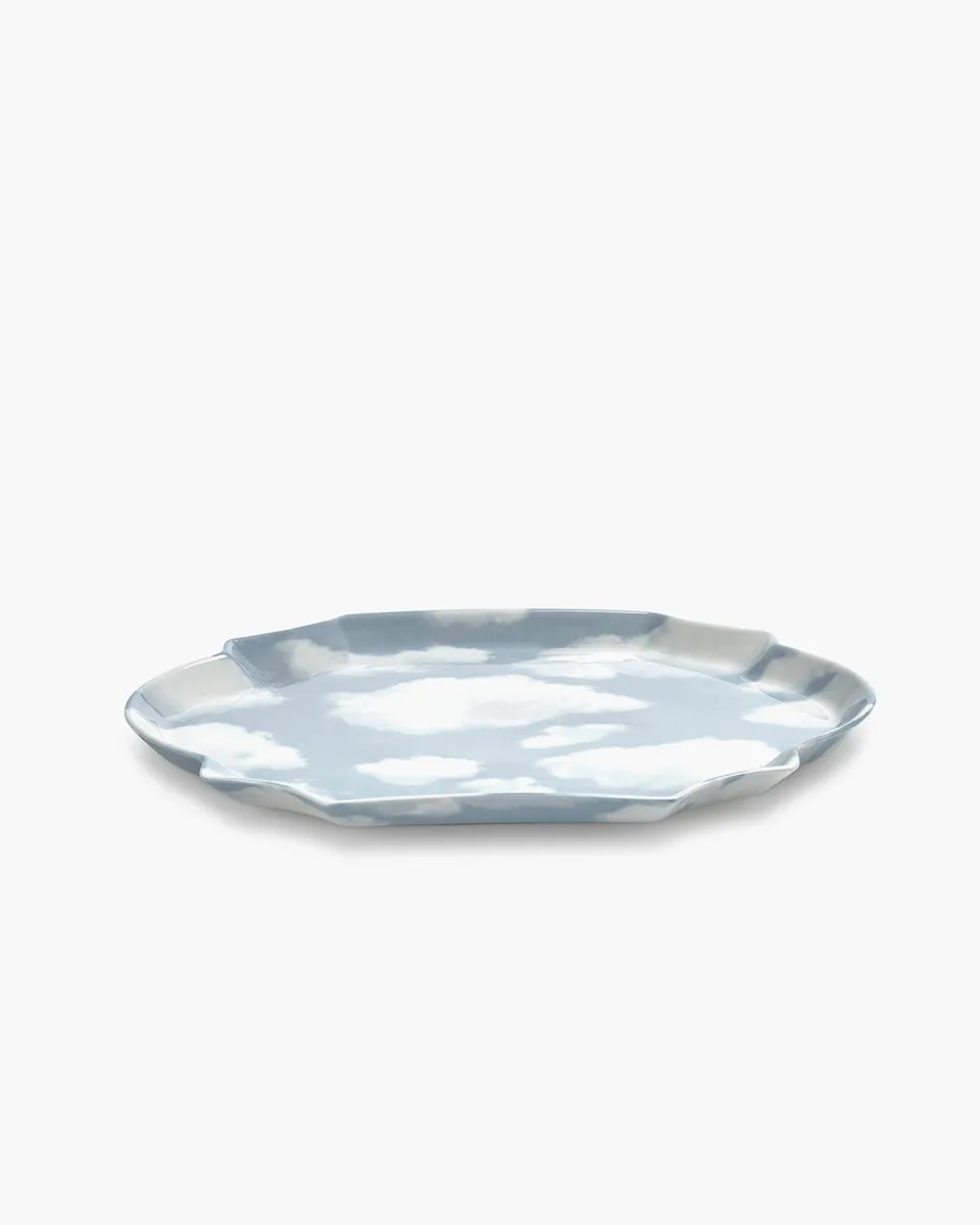Serax Les Objets Mouleversants talíř oválný světle modrý