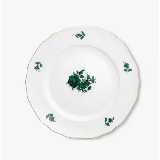 Augarten Mozart talíř na chléb 16 cm zelený porcelán