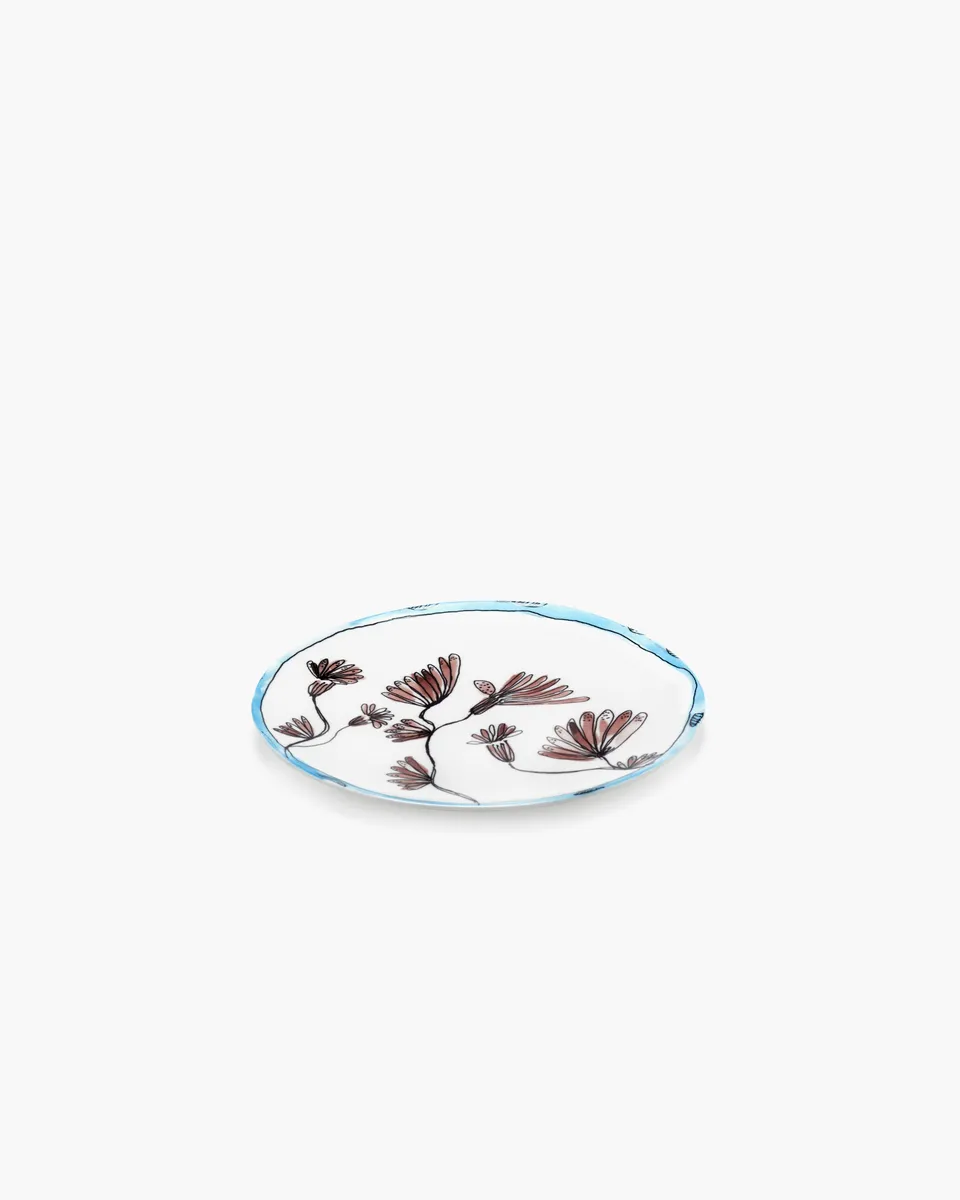 Serax Midnight Flowers Camelia talíř lilek porcelán