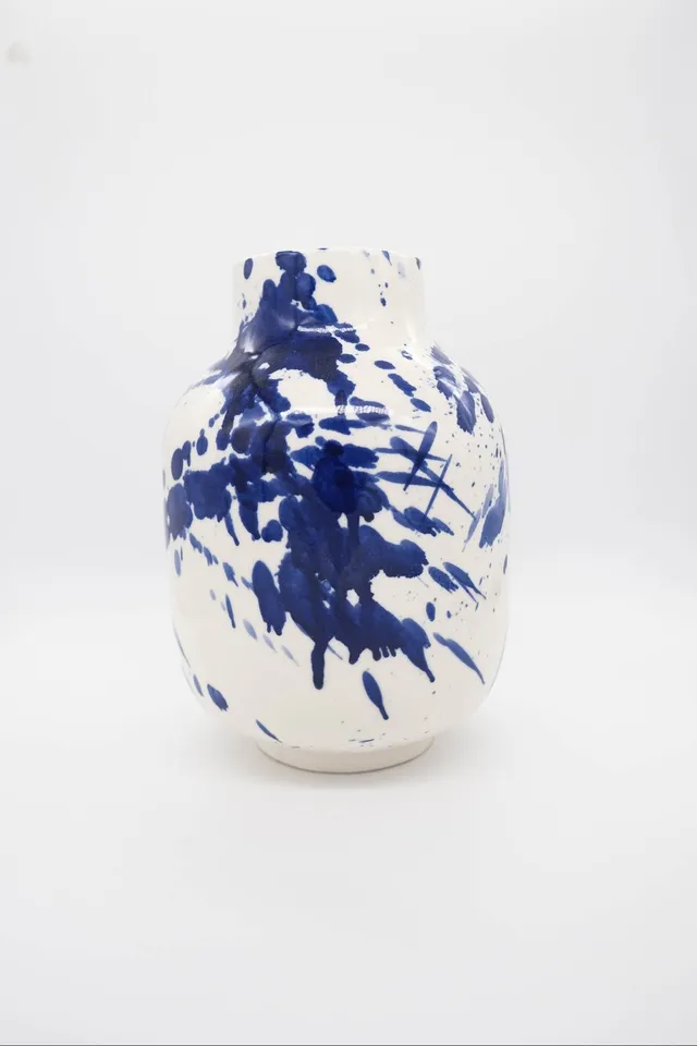 VKUSE Calla Kobalt váza XL 27 cm porcelánová