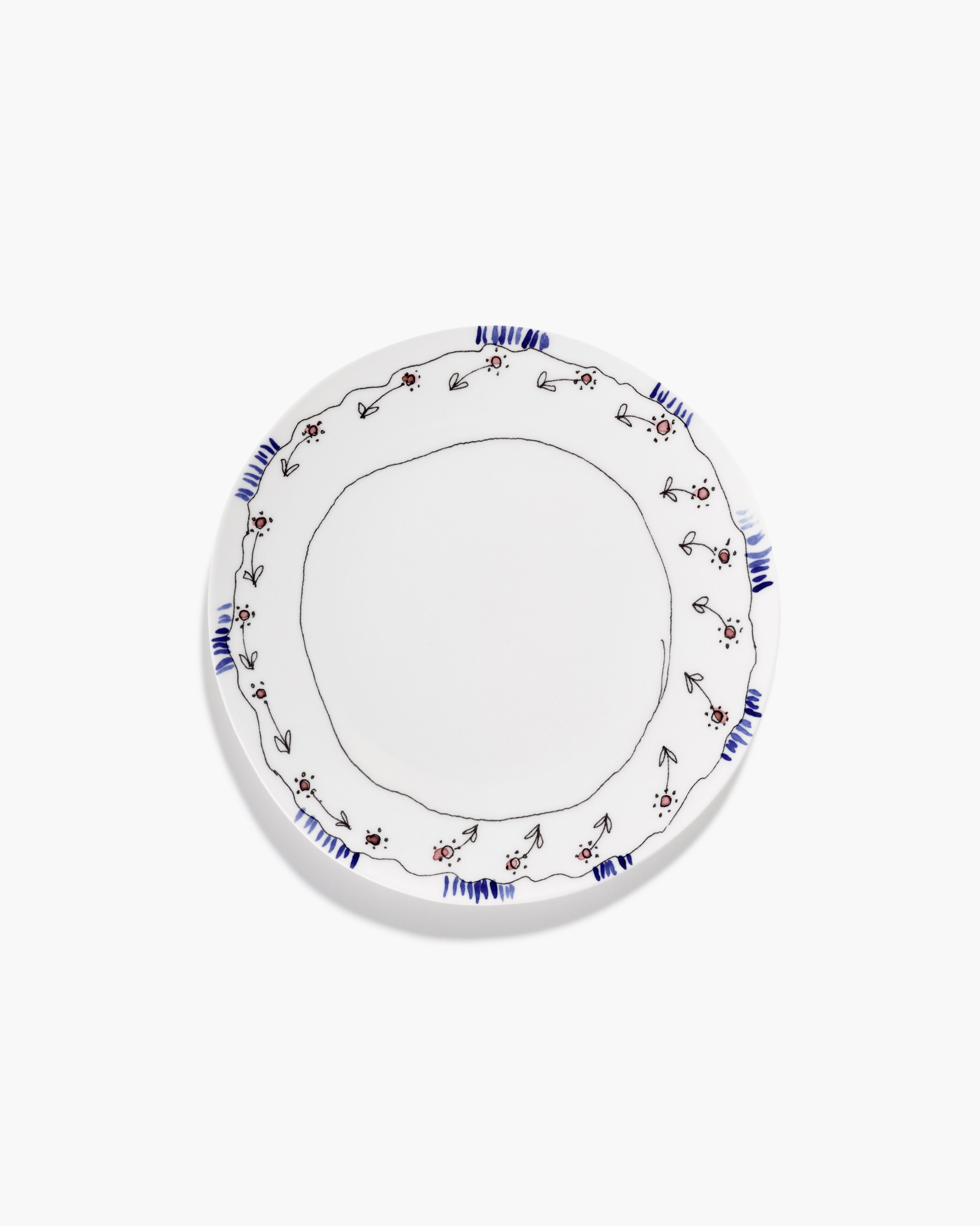 Serax Midnight Flowers talíř porcelán sasanka