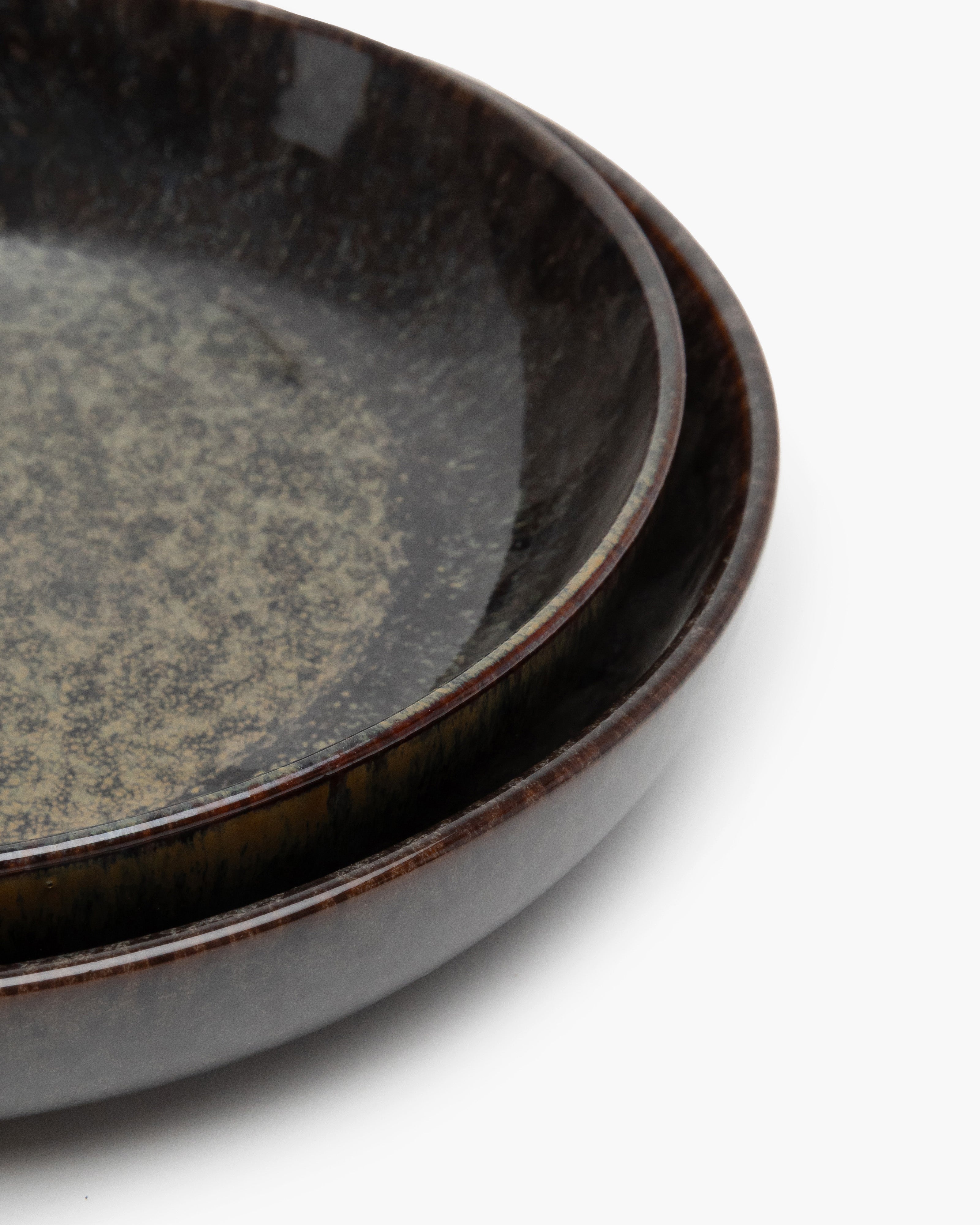 Serax Surface hluboký talíř L šedý indi grey