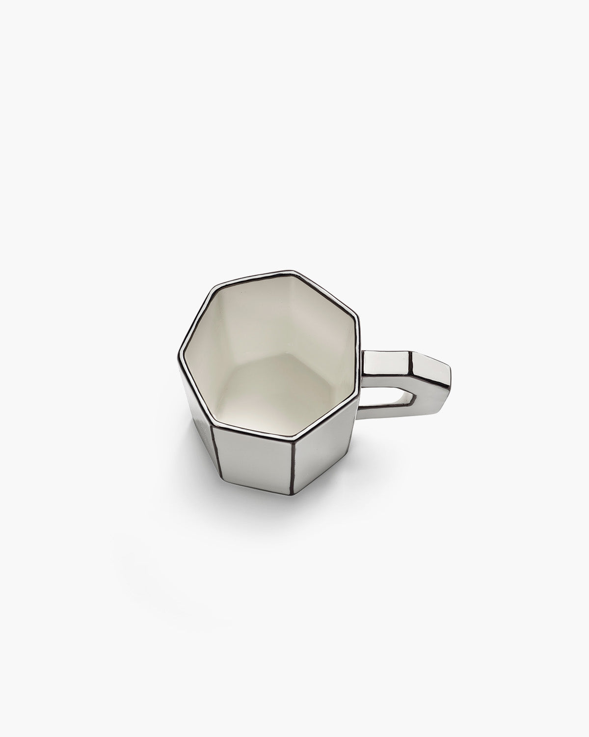 Serax Carte Blanche šálek na čaj bílo-černý porcelán