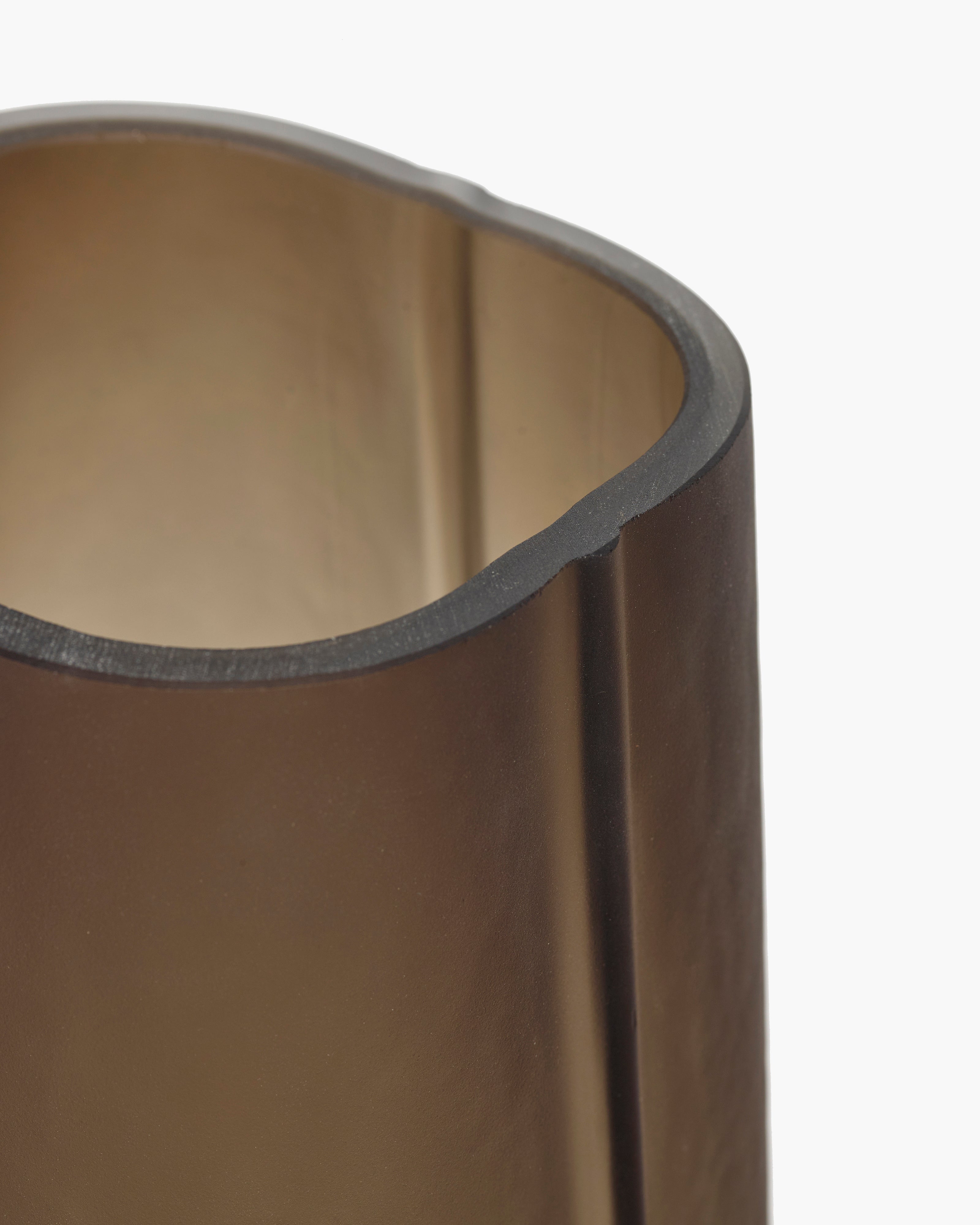 Serax Shapes váza hnědá skleněná matná