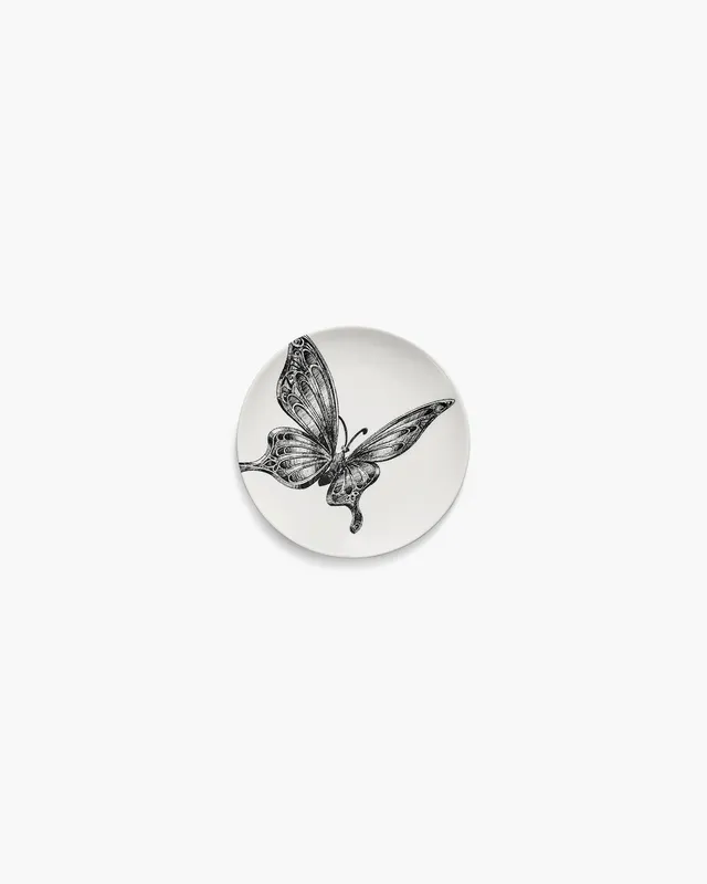 Serax Unity talíř na pečivo Butterfly bílo-černý