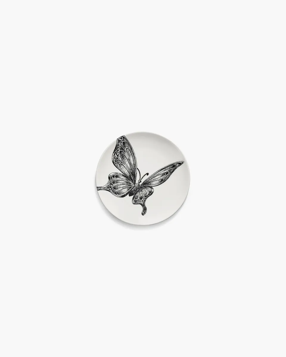 Serax Unity talíř na pečivo Butterfly bílo-černý