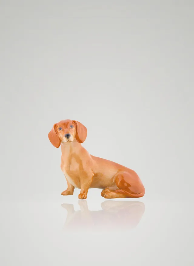 Augarten Dachshound figurka jezevčík hnědá