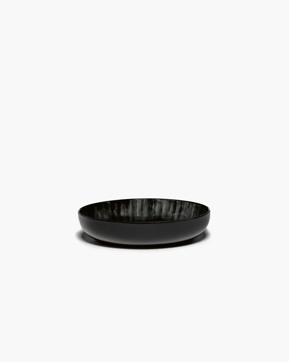 Serax Dé hluboký talíř M bílo-černý porcelán
