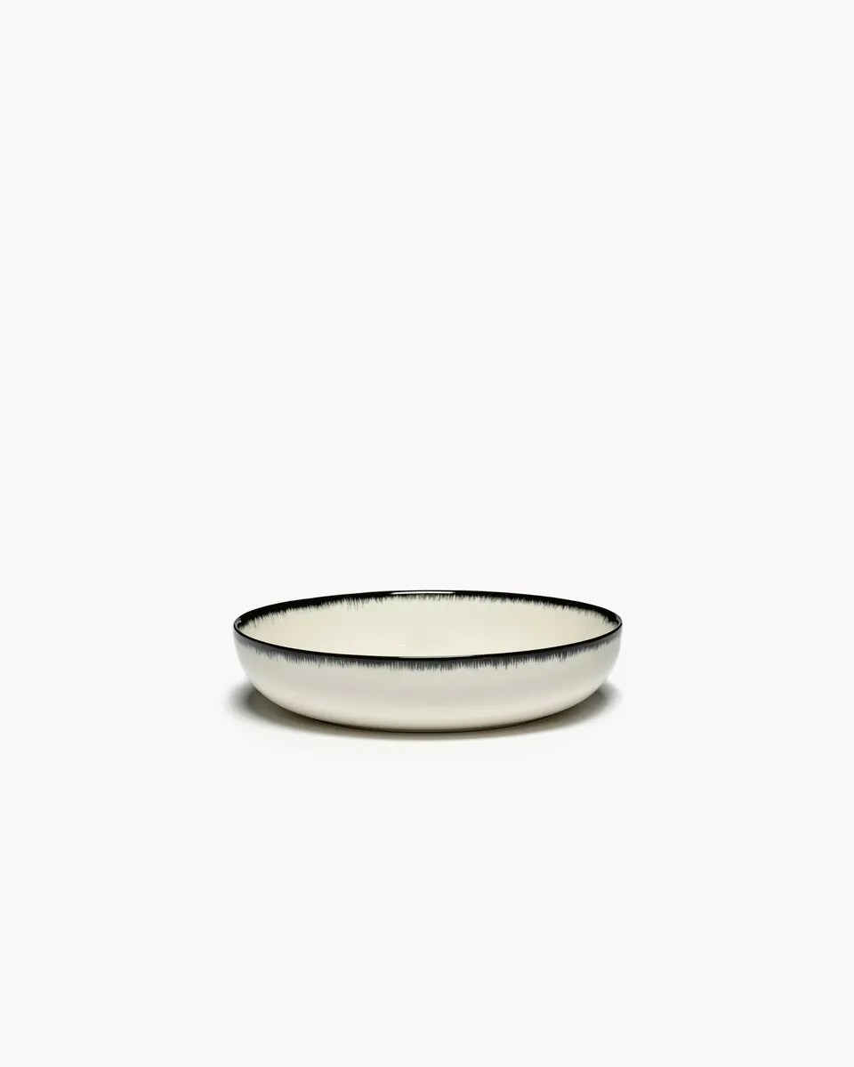 Serax Dé hluboký talíř M bílo-černá variace A porcelán