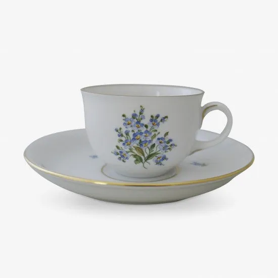 Augarten Schubert espresso šálek bílý s pomněnkami