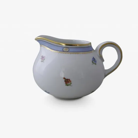 Augarten Schubert nízká mléčenka porcelán bílá