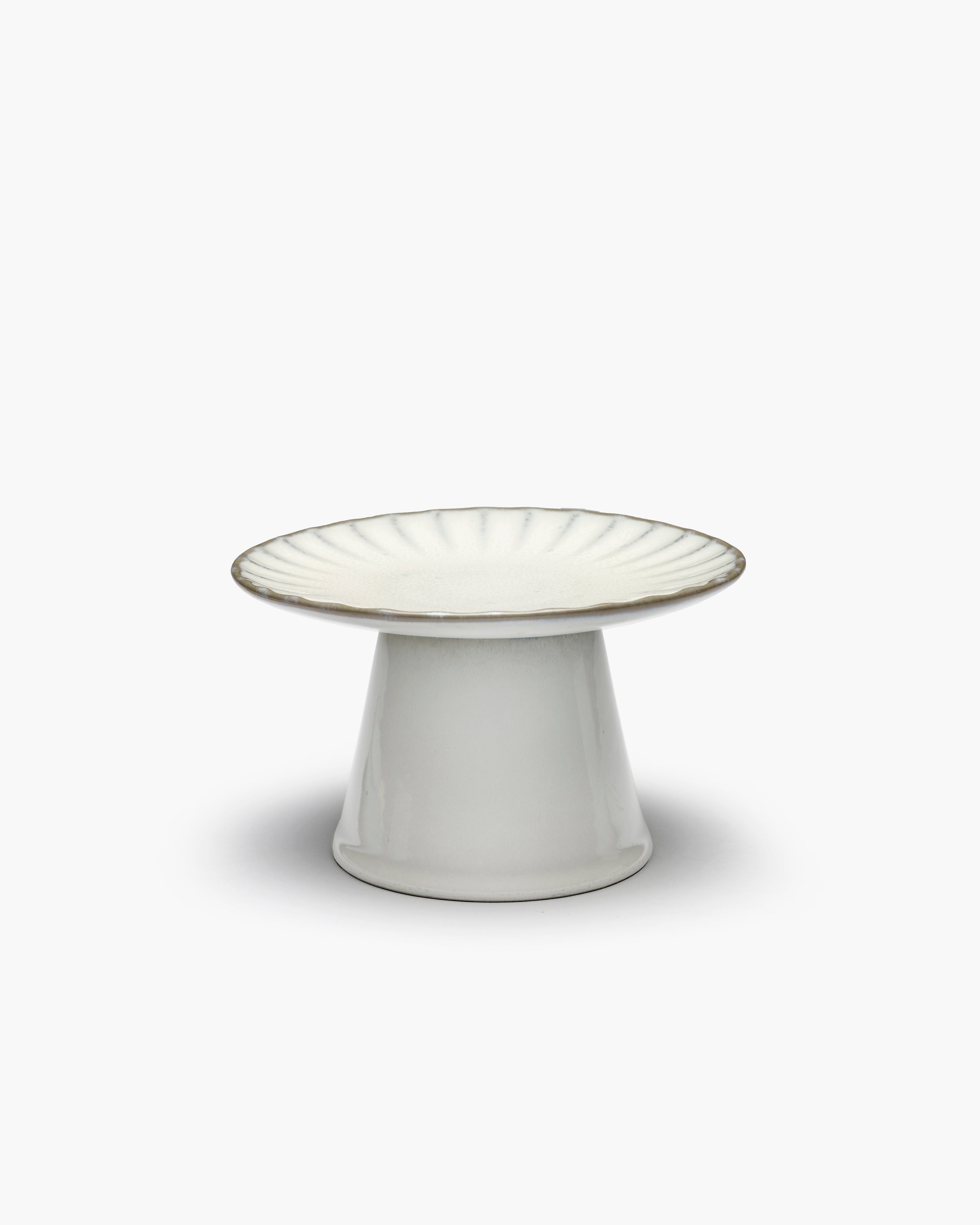 Serax Inku Cake Stand S dortový stojan bílý kamenina