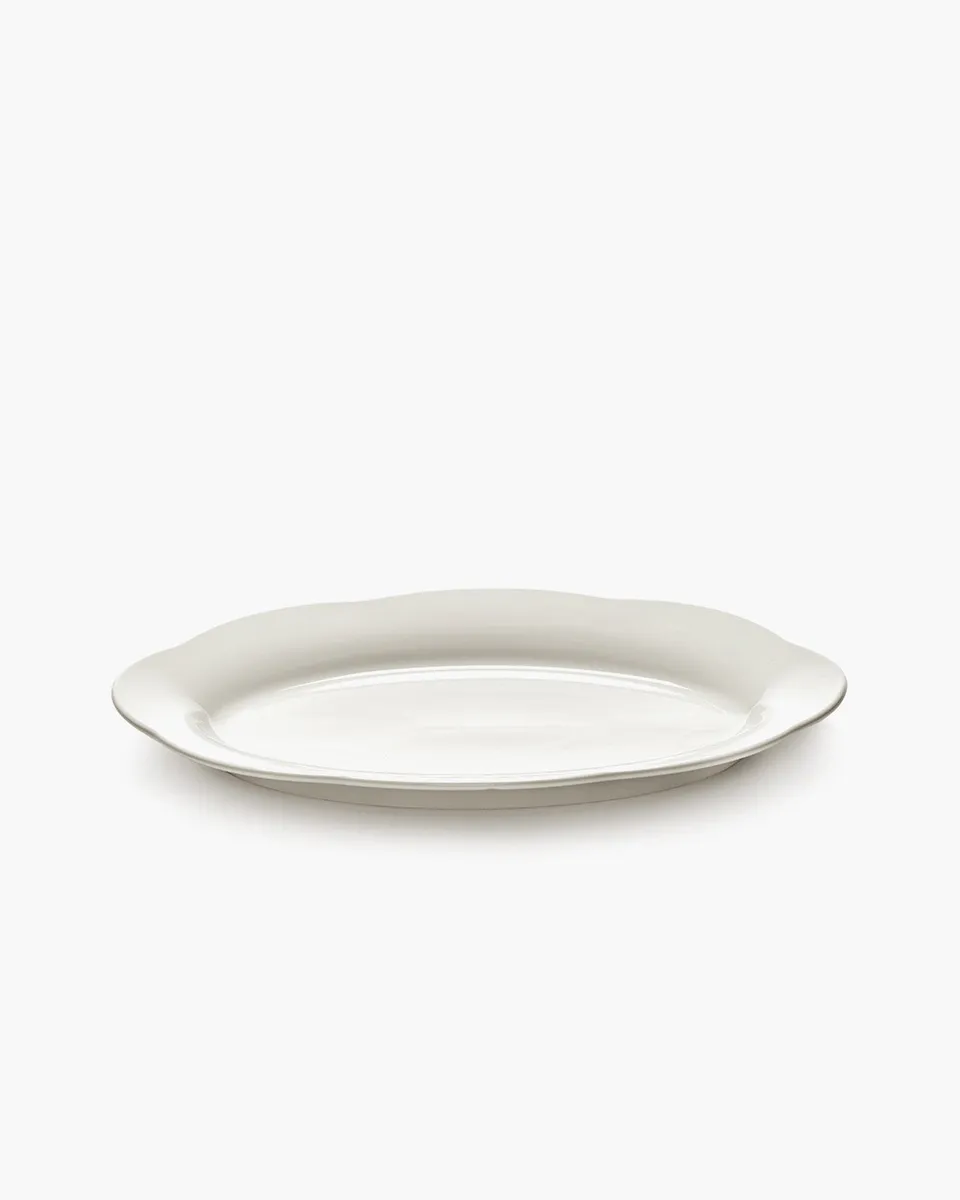 Serax Silhouette hluboký talíř oválný L bílý porcelán