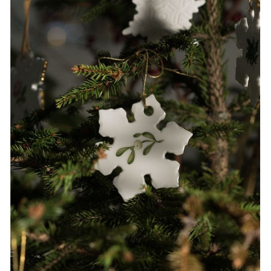 Augarten vánoční ozdoba hvězda zelená porcelánová
