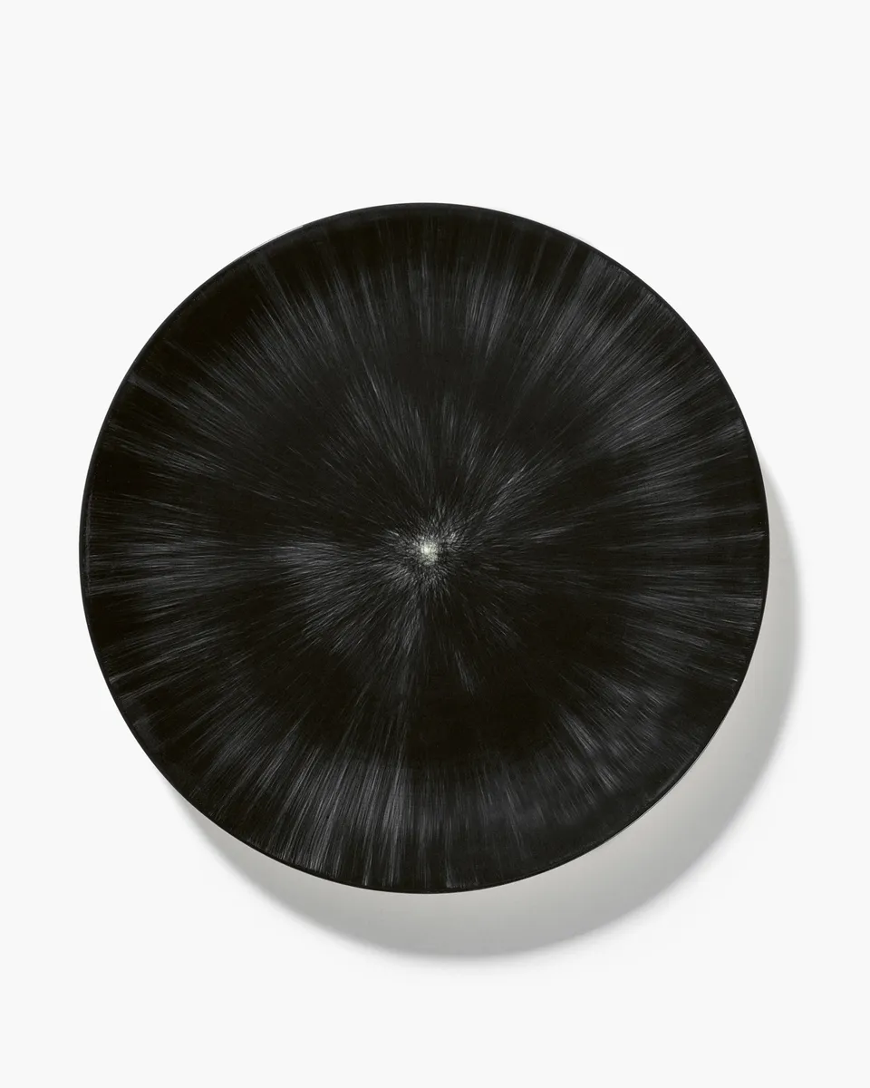 Serax Dé talíř mělký bílo-černý variace 6 porcelán